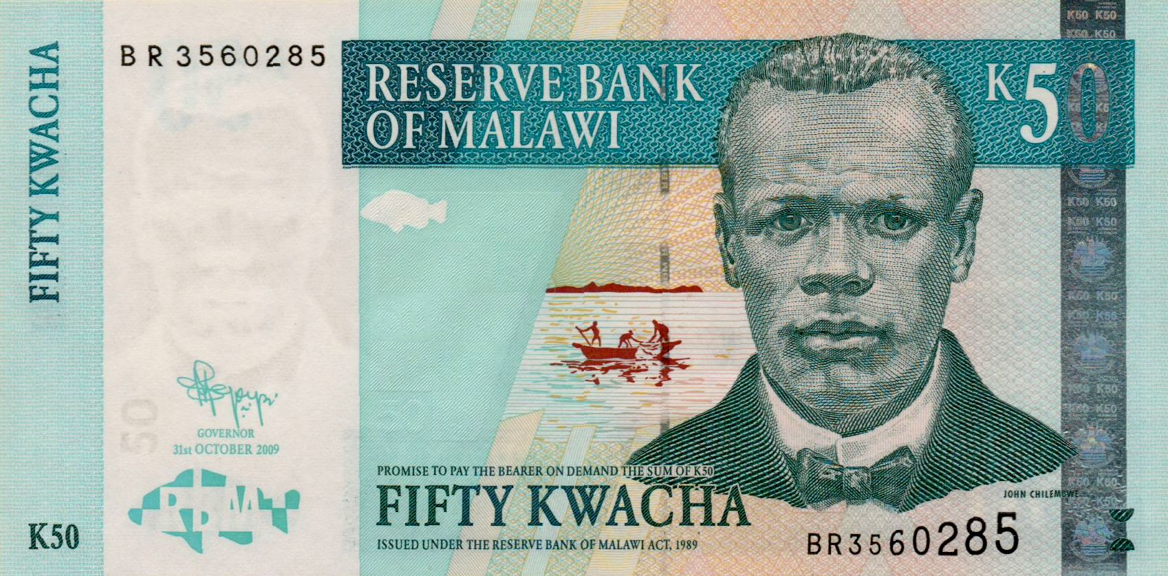 Malawi 50 2009 UNC P-53/d